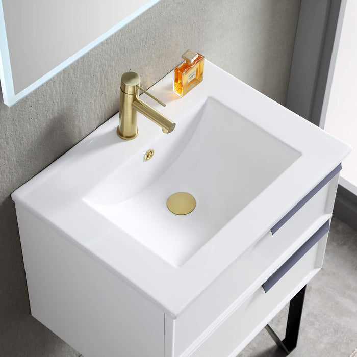 Bathroom Sink Pop Up Drain Stopper Full Cover with overflow - PW-102