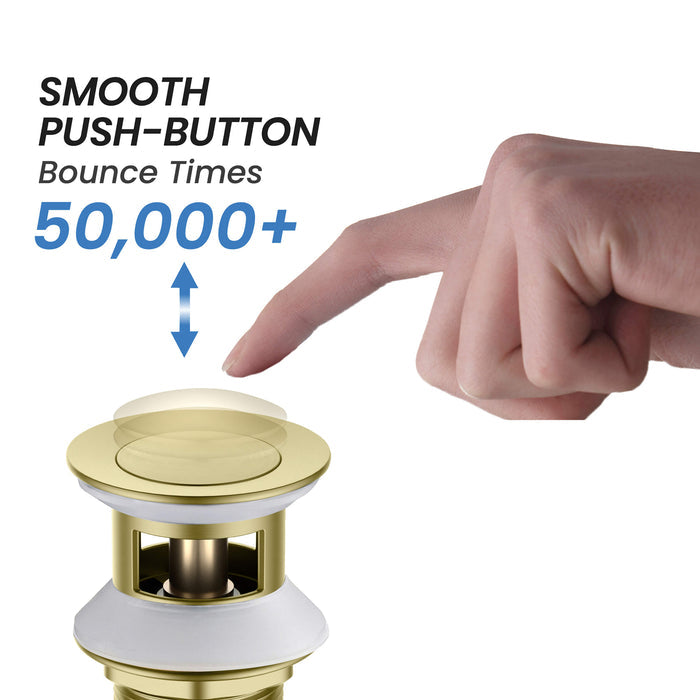 Bathroom Sink Pop Up Drain Stopper Small Cover with Overflow - PW-100