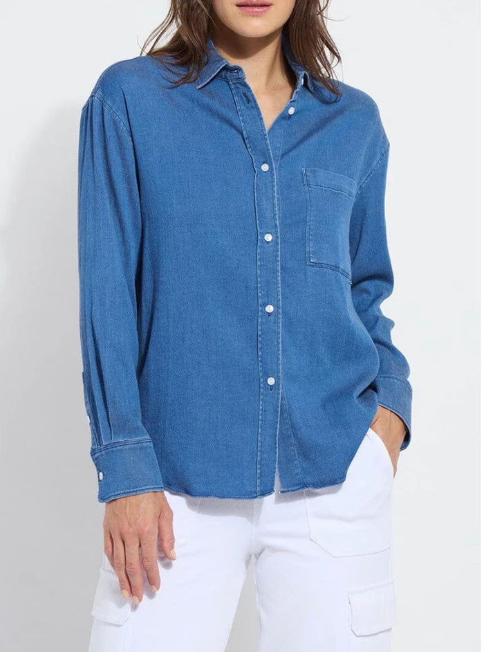 Bay Crop Chambray Shirt