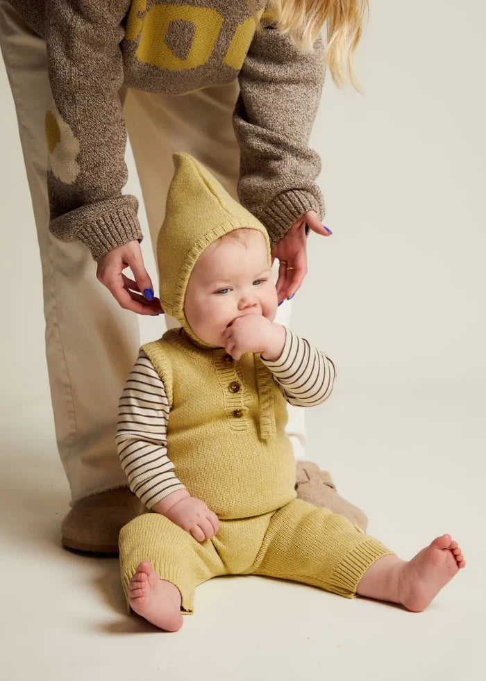 Bay Mustard Knit Romper
