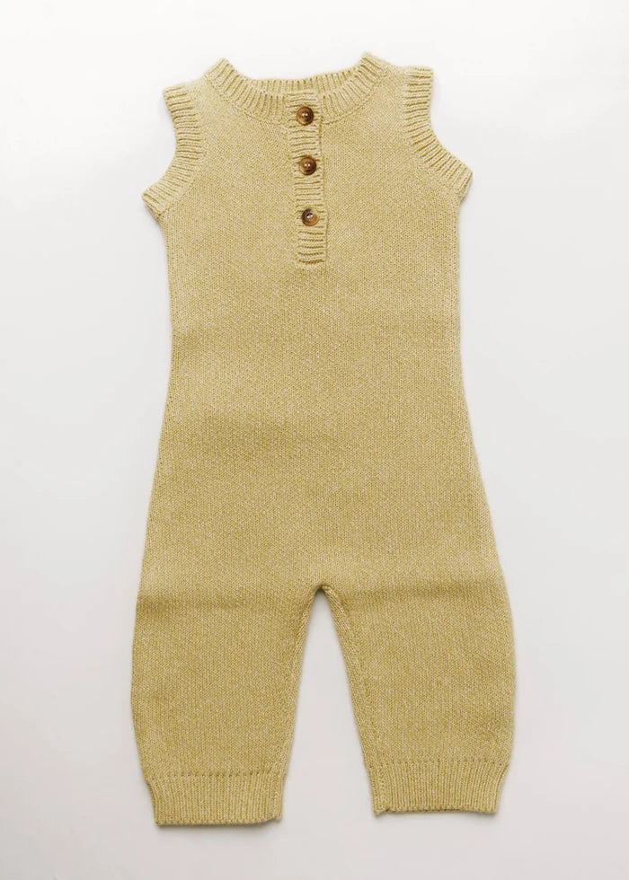 Bay Mustard Knit Romper