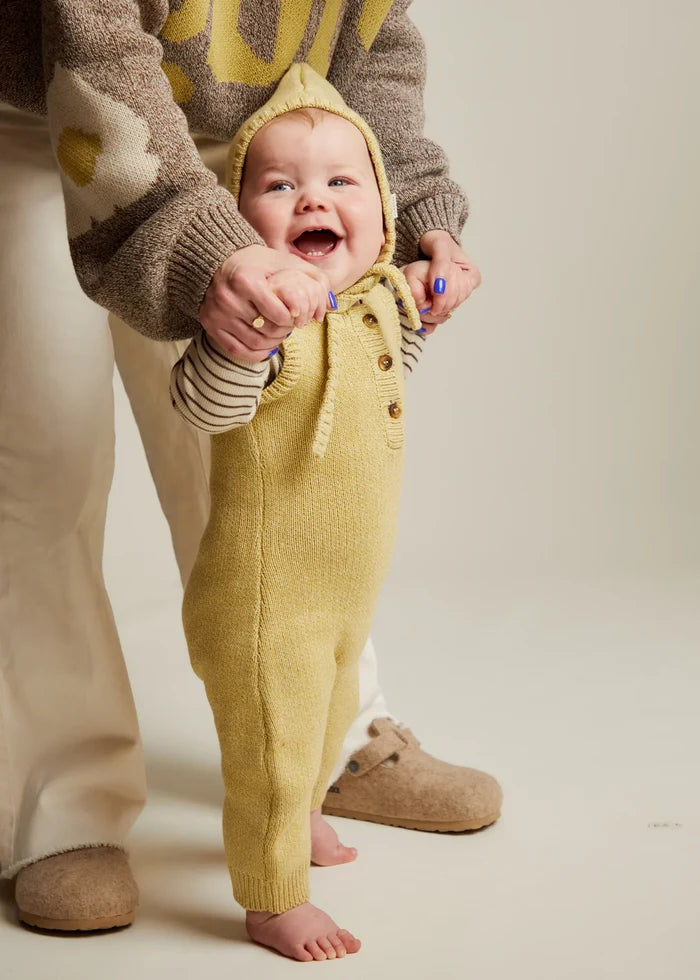 Bay Mustard Knit Romper