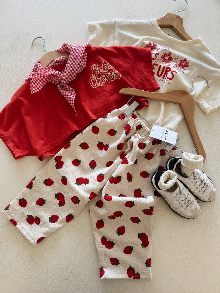 bébé & kids vichy red scarf
