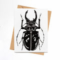 PinkPolish Design Note Cards "Beetle Jewel" Handmade Notecard