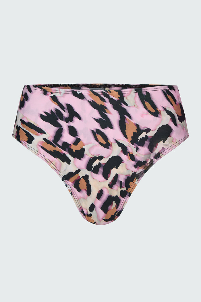 Watskin Belle bikini in Pink Leopard against a plain white background