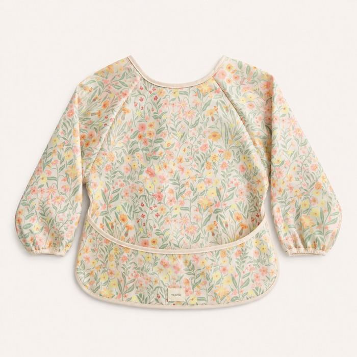 BIB WITH SLEEVES - PASTEL BLOOMS