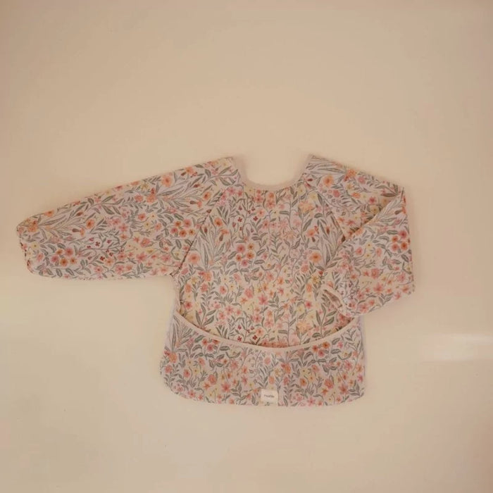 BIB WITH SLEEVES - PASTEL BLOOMS