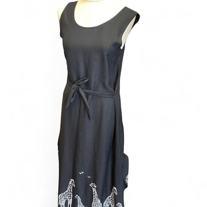 Black and white giraffe print dress