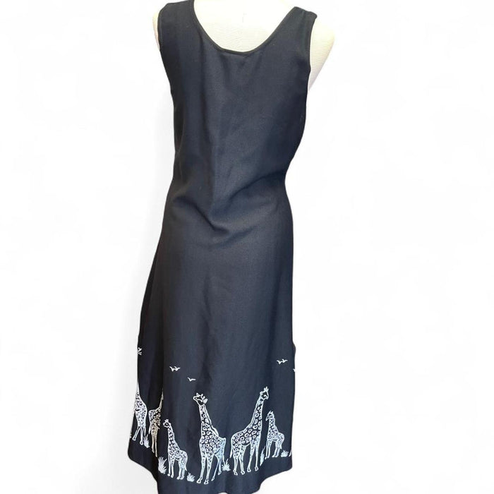 Black and white giraffe print dress