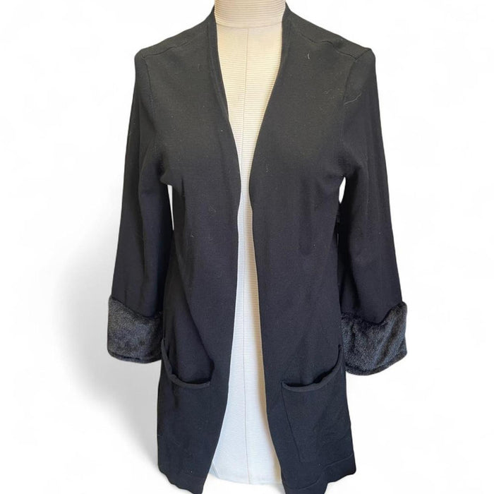 Black cardigan with pockets