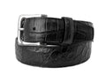 BLACK CROCODILE BELT