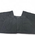 Black linen wide leg pants