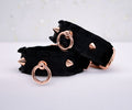 Black O-Ring Spiked Luxury Cuffs