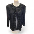 Black sequin and beaded cardigan