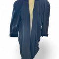 Black velvet duster jacket with