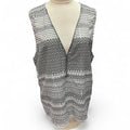 Black white patterned vest
