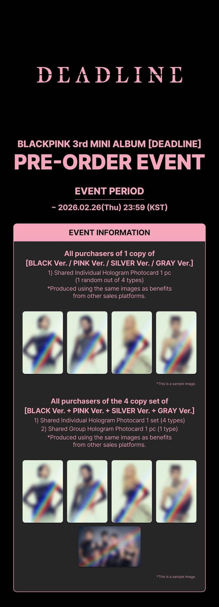[BLACKPINK] BLACKPINK 3rd MINI ALBUM [DEADLINE] GRAY Ver.- [PRE-ORDER]-Luxiface.com