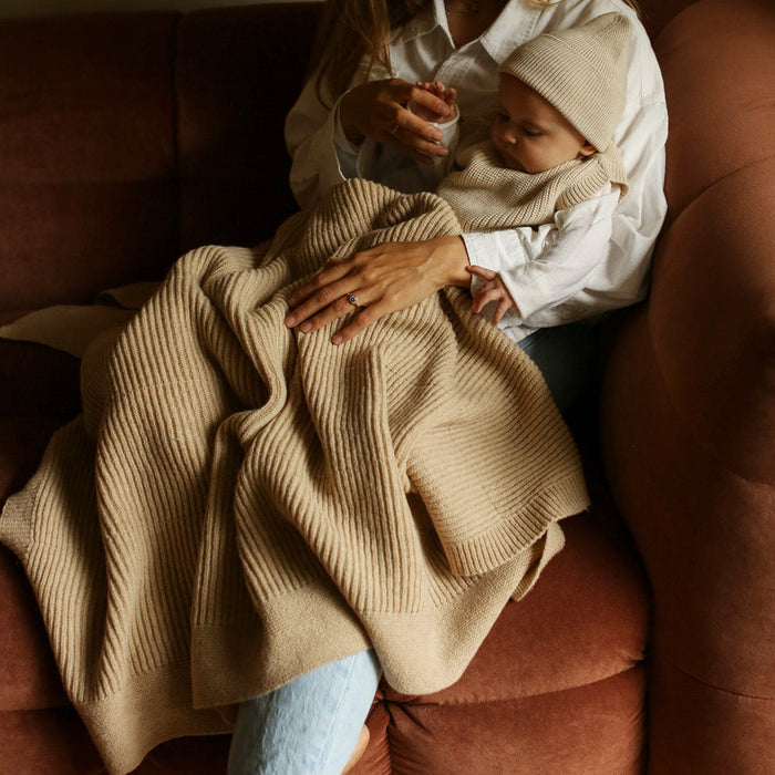 BLANKET GASTON - 140x140 soft beige