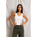 Blondie Tank in Bright Ivory