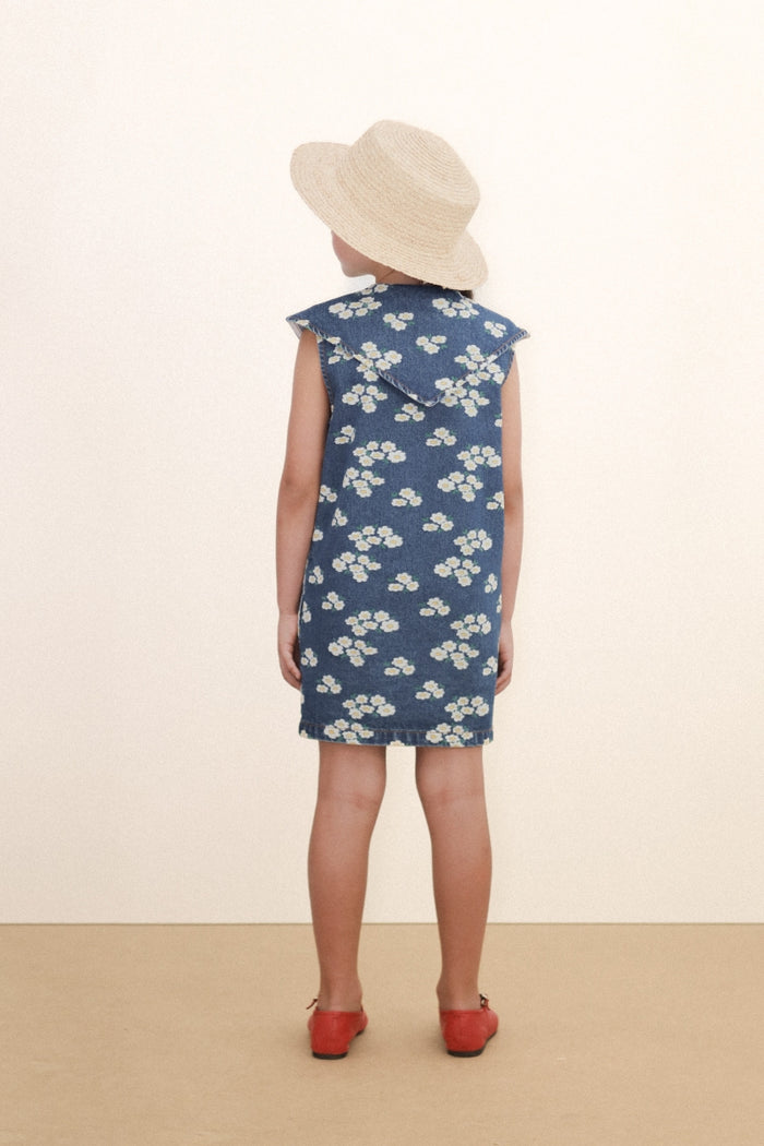 Blossoms Denim Dress - KIDS