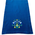 Blue Dala horses & Flowers Embroidered on Blue 36" Runner