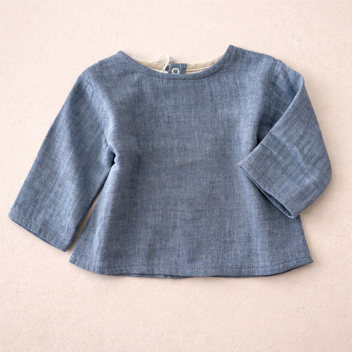 BLUE MELANGE SHIRT - BABY