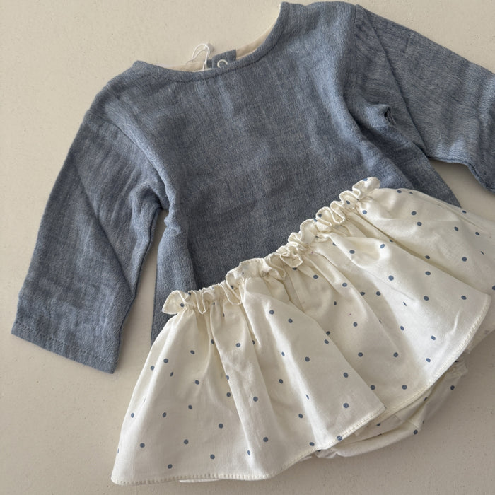 BLUE MELANGE SHIRT - BABY