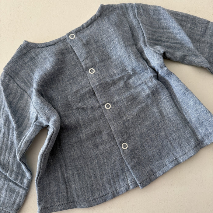 BLUE MELANGE SHIRT - BABY