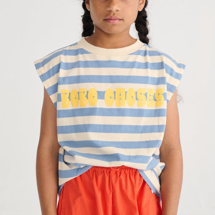 Bobo Choses Modern striped sleeveless T-shirt - KIDS