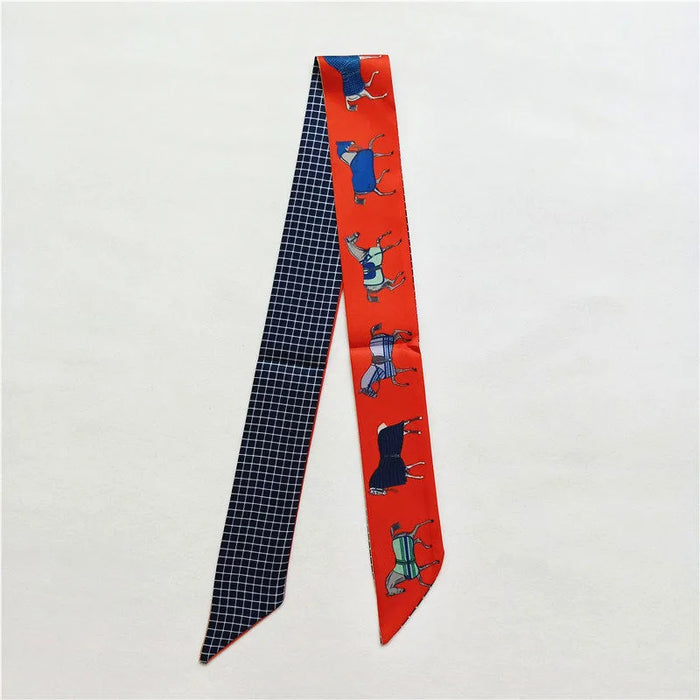 Boda Red Twilly Skinny Scarf