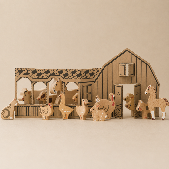 BOERDERIJDIEREN - SET VAN 14