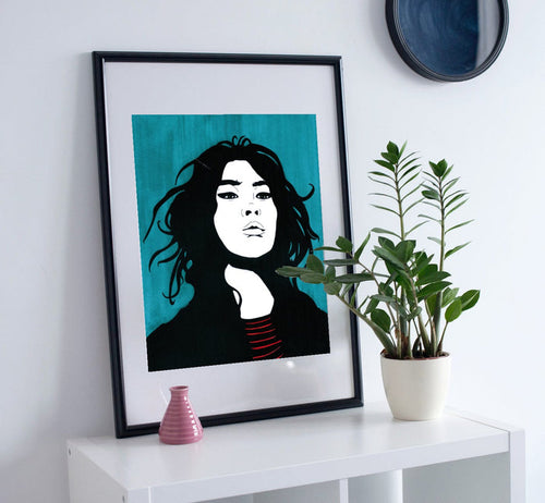 PinkPolish Design Art Prints 11"x14" "Bold"  Watercolor Painting: Art Print