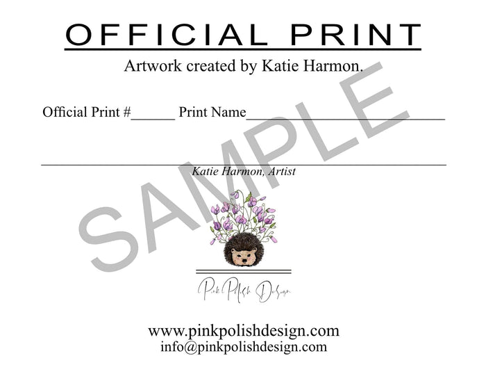 PinkPolish Design Art Prints "Bold"  Watercolor Painting: Art Print