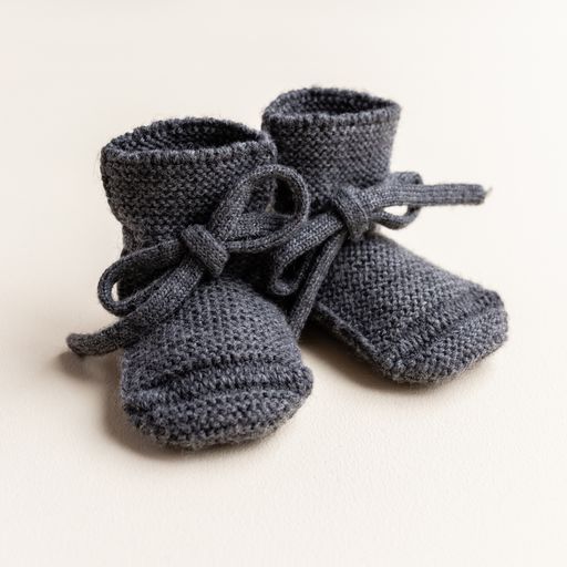 Booties 0-9m - Charcoal