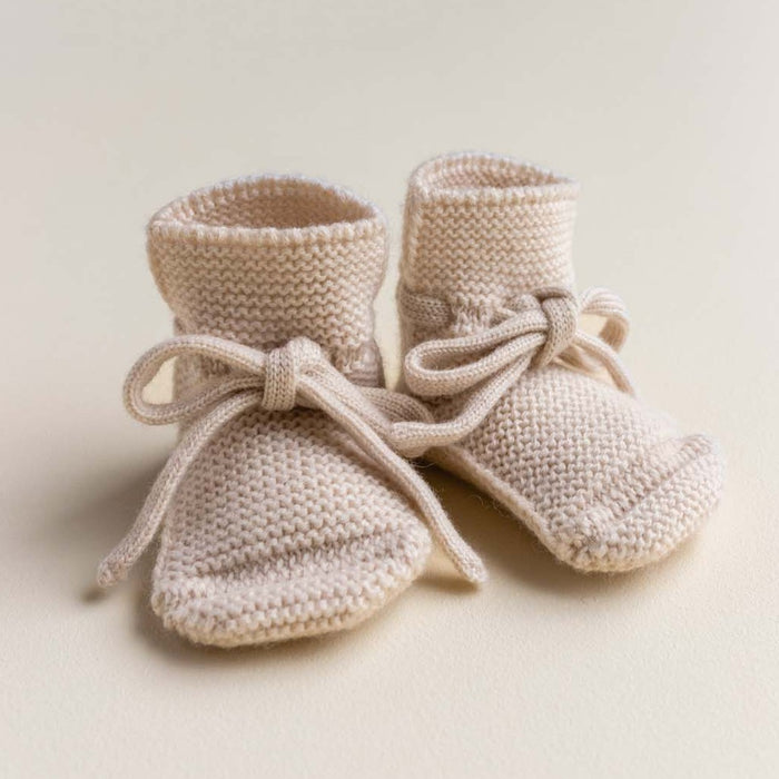 Booties 0-9m - cream