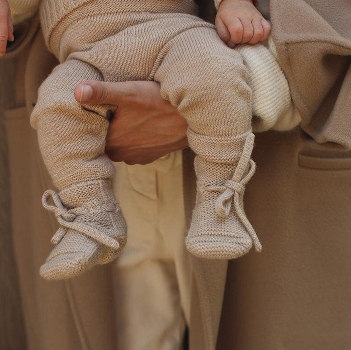 Booties 0-9m - cream