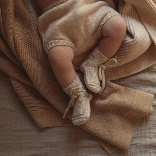 Booties 0-9m - cream
