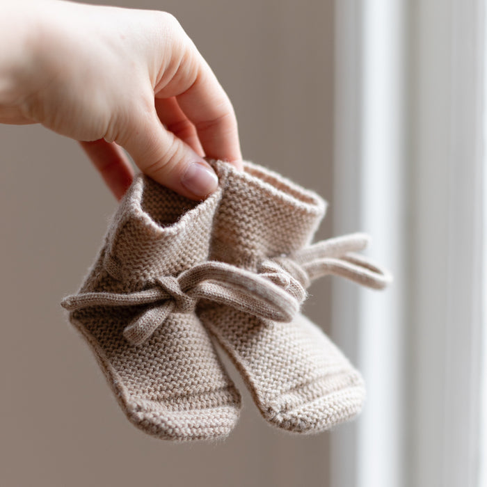 Booties 0-9m - cream