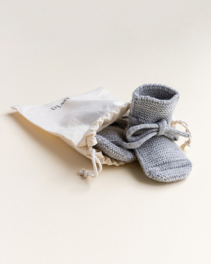 Booties 0-9m - Grey Melange