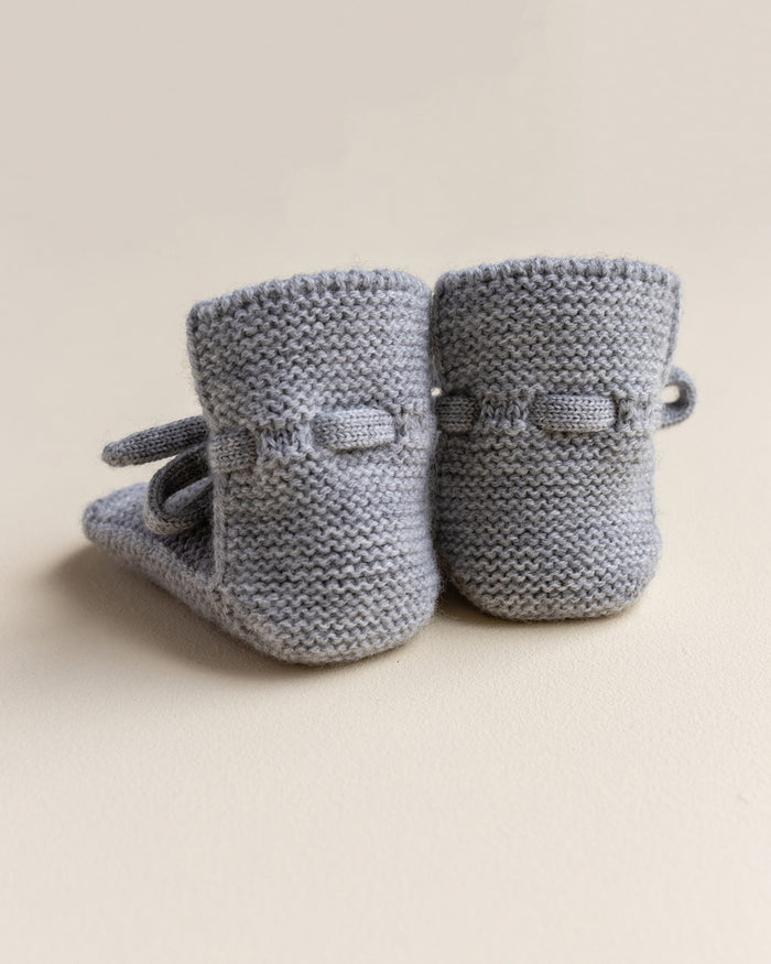 Booties 0-9m - Grey Melange