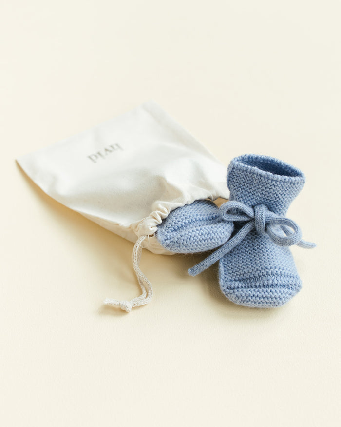 Booties 0-9m - light blue