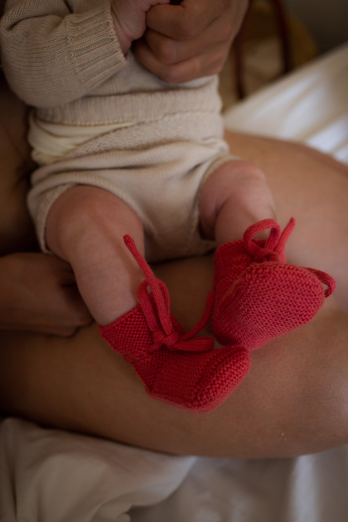 Booties 0-9m - lollipop