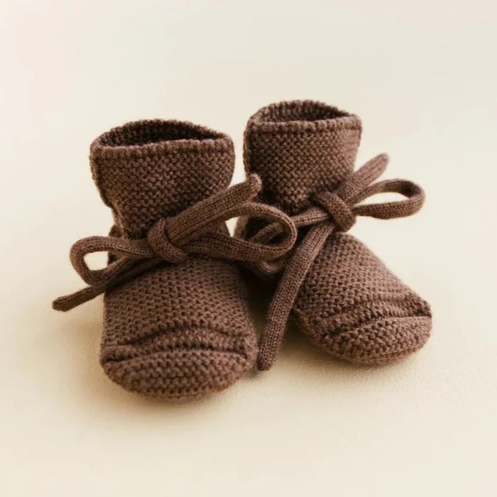 Booties 0-9m - mocha