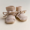 Booties 0-9m - oat