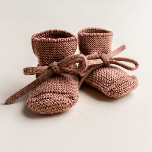 Booties 0-9m - Terracotta