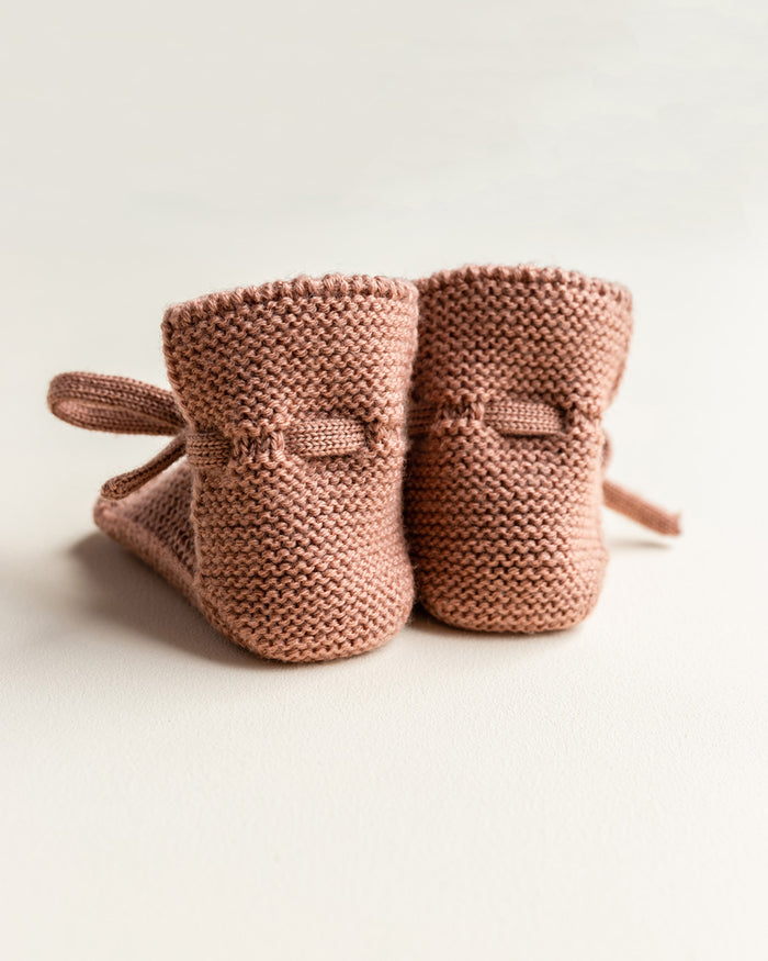Booties 0-9m - Terracotta