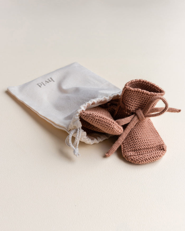 Booties 0-9m - Terracotta