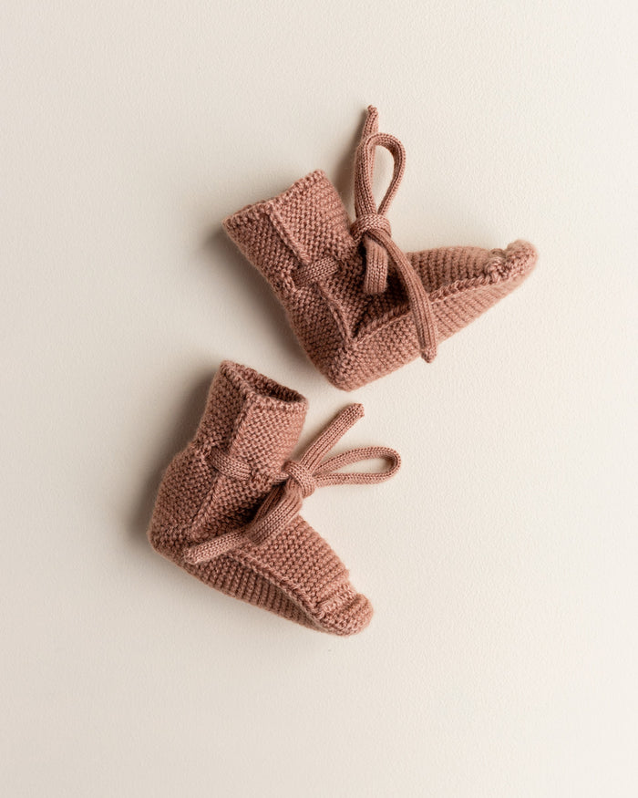 Booties 0-9m - Terracotta
