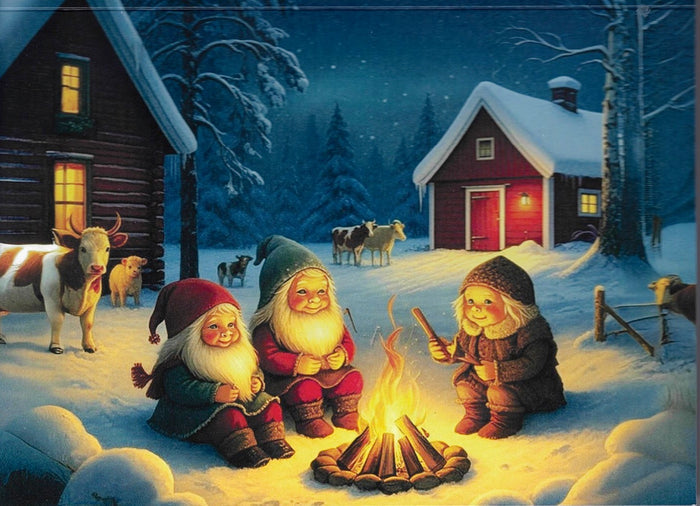 Boxed cards, Gnomes by the Fire