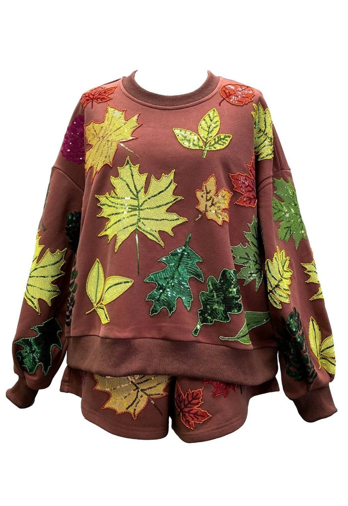Brown Leaves Fall Sweatshirt